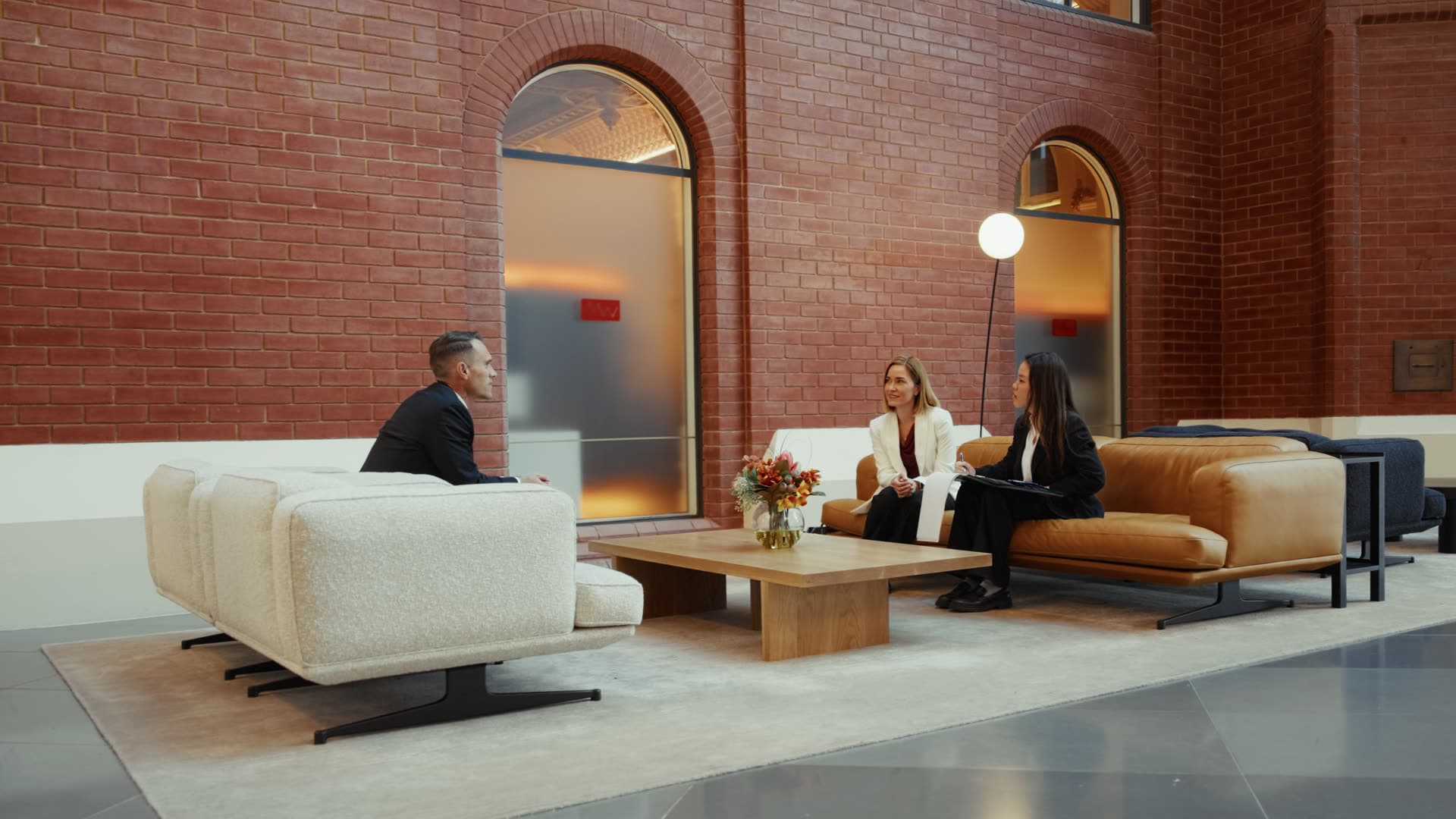 The lounge at Crabtree Legal’s offices, 108 St Georges Terrace, Perth